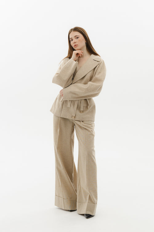 Pantaloni Timeless cu Manseta